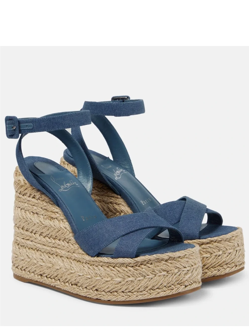 Christian Louboutin Mariza Zeppa canvas espadrille sandals